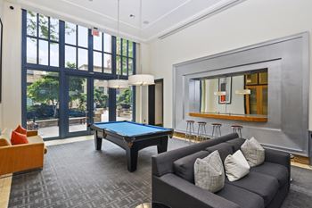 Resident lounge room with social spaces